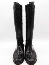 Louis Vuitton Embossed Monogram Drop Rubber Boots Size 40 Eb1225pxzde