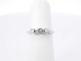 0.30 Cttw Diamond & 14k White Gold 3-stone Ring 2.2 Grams Size 5 Fw0426ozxdu