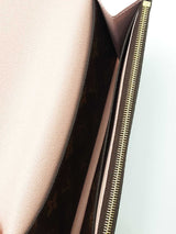 Louis Vuitton Emilie Wallet In Monogram Canvas & Rose Leather Fw0626oordu