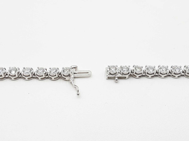 13.05 Cttw Lab Grown Diamond & Silver Tennis Necklace 22.1g 18 Inch Fw0725lorzdu