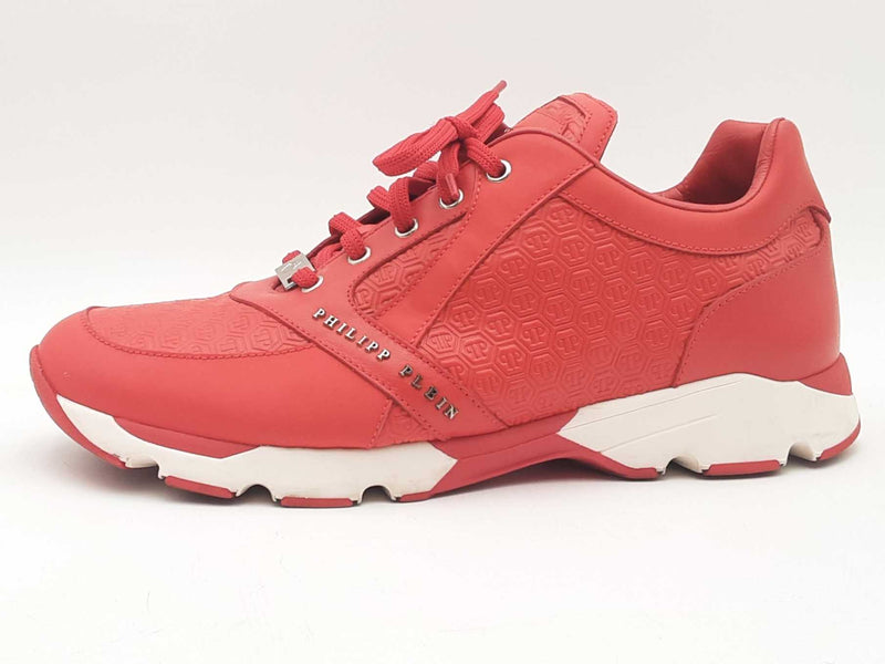 Phillipp Plein Red Low Top Sneakers Size 12 Aa0625lrzsa