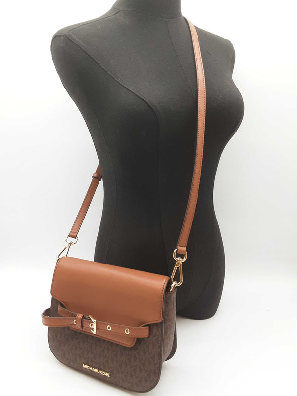 Michael Kors Emilia Brown Signature Crossbody Bag Do0425wrde