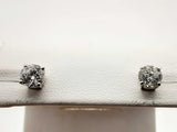 Approx 0.8 Ctw Lab Grown Diamonds 14k White Gold 0.9g Stud Earrings Do1224oorde