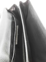 Valentino Garavani Shiny Black Alligator Vavavoom Rockstud Clutch Eb1225loxzde