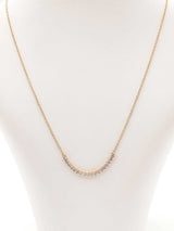 0.93 Cttw Diamond Bar Necklace In 14k Yellow Gold 3.9 Grams 17.5 Inch Fw0626wrxdu