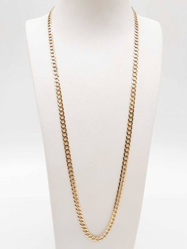 14k Yellow Gold 14.5g Concave Curb Chain 25 In Do0625irrde