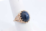 Blue Gemstone Ring In 14k Yellow Gold 5.1 Grams Size 7.5 Eb1024lixsa