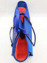 Chanel Deauville 31 Rue Cambon Paris Blue Orange Shopping Tote Bag Do0626loxzde