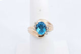 Blue Gemstone Ring In 14k Yellow Gold 5.2 Grams Size 6.5 Eb0824lrxsa