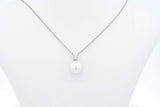 Tiffany & Co. 18k White Gold Chain With Pearl Pendant 16 Inch, 2.58g Eb0324oorsa