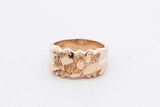 14k Yellow Gold Nugget Ring 8.1 Grams Size 5.75 Eb0926prxsa