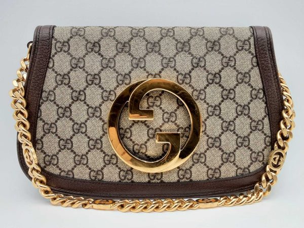 Gucci Gg Supreme Canvas Blondie Chain Shoulder Bag Fw1024ixzsa