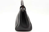 Fendi Peek-a-boo Black Leather Top Handle Bag Eb0426cxzde