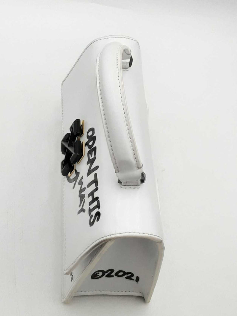 Off White Jitney 1.4 Top Handle Bag In White Eb0425opxsa