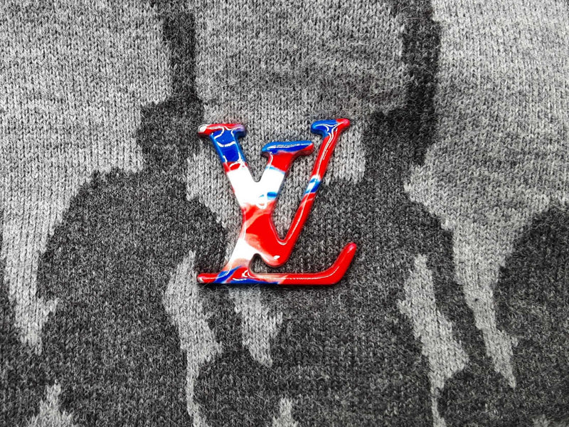 Louis Vuitton X Nba Logo Gray Cotton Sweatshirt Size Xxl Do0425wxzde