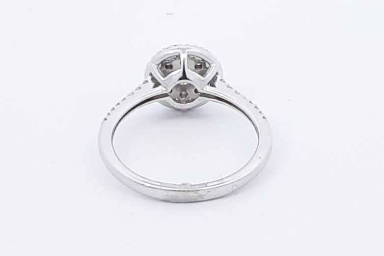 0.26ctw Diamond Ring In 10k White Gold 2.7 Grams Size 6.75 Eb1025oxrdu