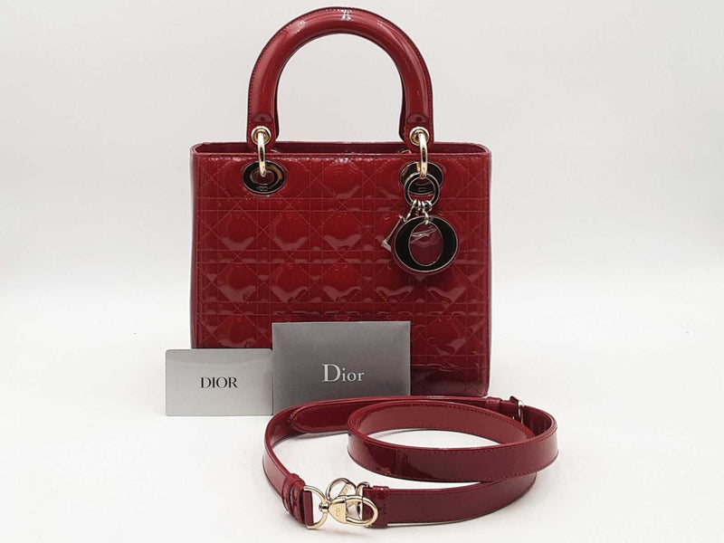 Christian Dior Medium Lady Dior Bag Red Aa1025ozxzsa