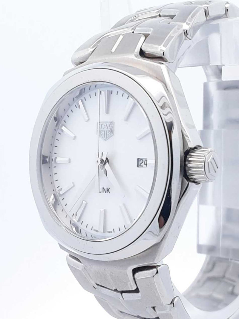 Tag Heuer Link Date Stainless Steel Mother Of Pearl 32mm Quartz Watch Fw725rzxdu