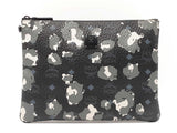 Mcm Wrist Pouch In Visetos Camo Floral Coated Canvas Fw1225lzxdu