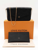Louis Vuitton Pochette Félicie In Black Monogram Empreinte Leather Fw12loxzdu