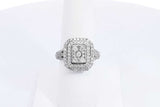 1.25ctw Diamond Ring In 10k White Gold 4.7 Grams Size 7 Eb0225oirsa