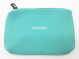 Chanel Vip Tiffany Teal Blue Neoprene Cosmetic Bag Do0225oxde