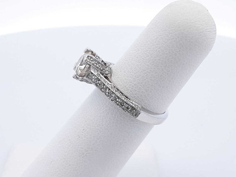 1.53 Cttw Diamond & 14k White Gold Ring Size 5.25 Fw0424rpxdu
