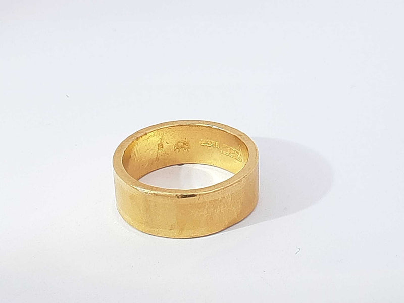 24k Yellow Gold 15.2 Grams Wedding Band Size 8 Aa0925loxzsa