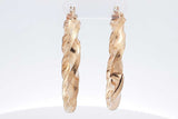 10k Yellow Gold Twist Hoop Earrings 4.1 Grams Eb0526lpxsa