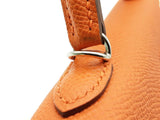 Hermes Sac Kelly Ii Sellier Mini Orange Epsom Palladium Shoulder Bag Do0425lsrxzde