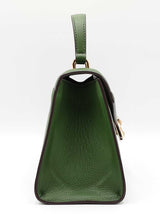 Michael Kors Whitney Medium Satchel In Fern Green Leather Fw0826wrdu