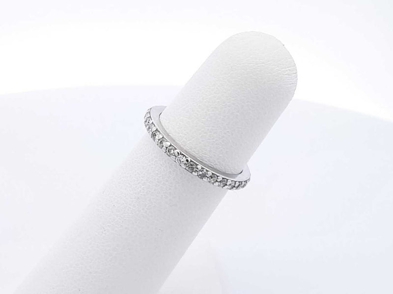 0.64 Cttw Diamond & 14k White Gold Eternity Ring Size 4.75 1.8 Grams Fw0425lordu