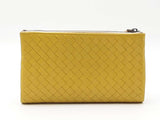Bottega Veneta Duo Clutch In Lime Green & Beige Intrecciato Leather Fw0926lcrdu