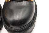 Gucci Sylvie Web Accent Black Patent Leather Combat Boots Size 38.5 Eb0825lxzsa