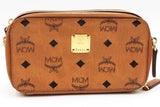 Mcm Cognac Visetos Camera Crossbody Bag Eb1125loxdu
