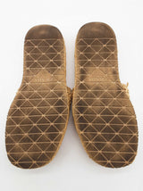 Prada Tan Woven Raffia Flatform Slides Size Eu 37 Do0926lxzde