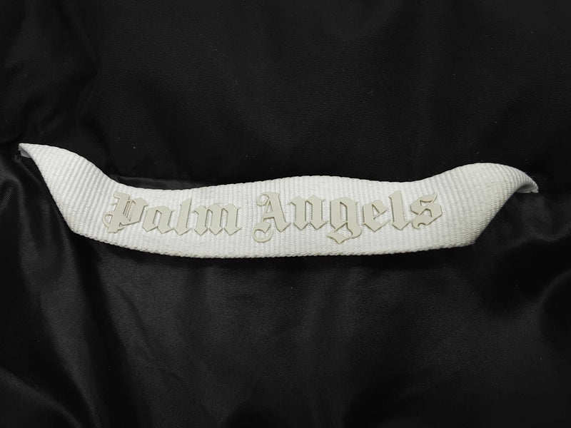 Palm Angels Black White Stripes Down Puffer Zipper Jacket Size Xs Do0525lxzde