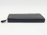 Roberto Cavalli Black Leather Zip Wallet Black Wallet