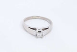 Approx. 0.05ctw Princess Cut Diamond Ring 14k White Gold 2.9g Size 6 Eb1024exsa