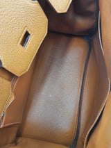 Hermes Birkin 32 Hac Dark Orange Leather Eb1025cxxzsa