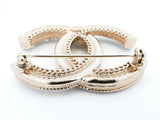 Chanel Cc Gold-tone Brooch In Faux Pearls & Strass Fw1025lrxdu