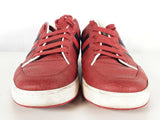 Gucci Ronnie Red Pebbled Leather Low Top Sneakers Size 8.5 Sd1025lwzde