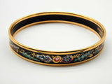 Hermes Perfume Bottle Painted Enamel Gold Plated Bangle Bracelet Do1123exzde