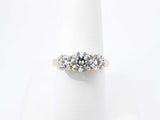 2.0 Cttw Diamond & 14k Yellow Gold Three-stone Engagement Ring 5.6 Grams Size 7.25 Fw0726wozxdu