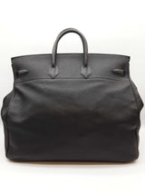 Hermes Birkin Hac 50 Noir Black Clemence Palladium Duffle Bag Do1225lrrxzde