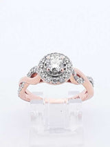 .22 Cttw 14k Rose Gold Cluster Ring 4.3 Grams Size 7 Fw0125ocrdu