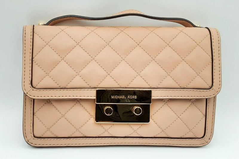 Michael Kors Quilted Pink Leather Sloan Messenger Crossbody Bag Eb0624wxsa