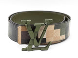 Louis Vuitton Damoflage Megapixel 40mm Reversible Belt & 2 Buckles Sz 36 Fwizxdu