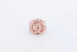 Pandora 10k Rose Gold Crown & Entwined Hearts Charm 1.6 Grams Eb0724wxsa