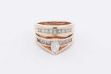 1.16cttw Diamond Wedding Set In 14k Yellow Gold 10.1 Grams Size 5 Eb1125crxsa